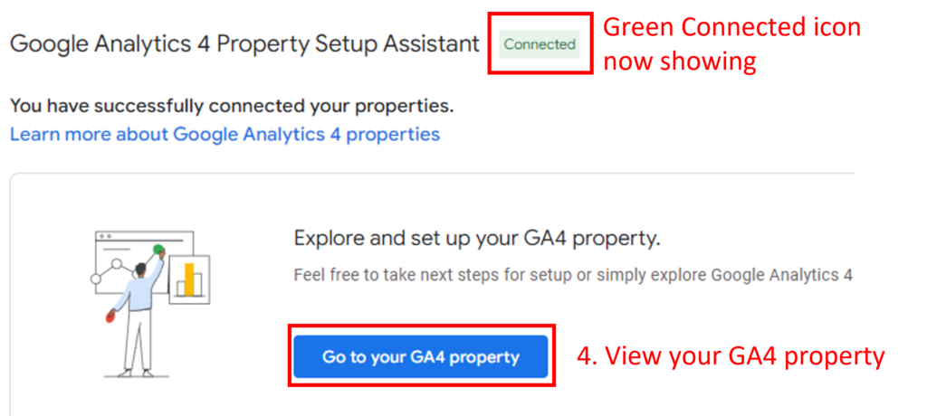 step 4 - go to your ga4 property